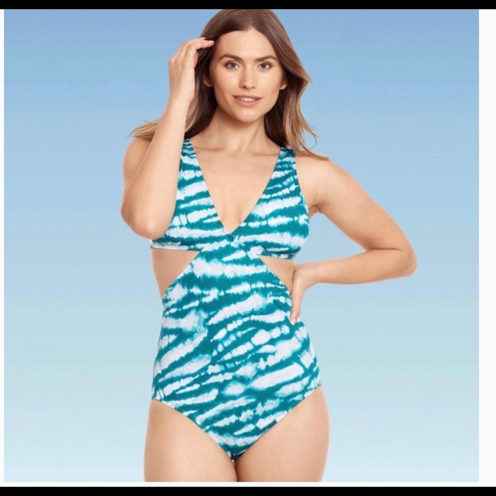 Women's Sliming Control Cut Out One Piece Swimsuit Beach Betty Miracle Brands M.
